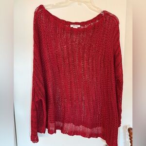 Helmut Lang Vibrant Red Knit Sweater